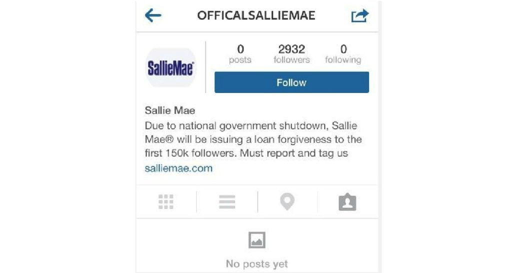 мошенничество в Instagram 