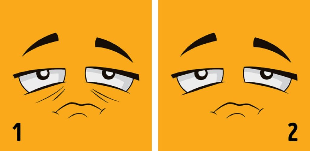 лицо которое выглядит счастливым